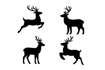 deer silhouette Christmas reindeer,