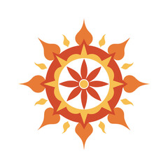 Flame Light Sacred Rangoli Mandala