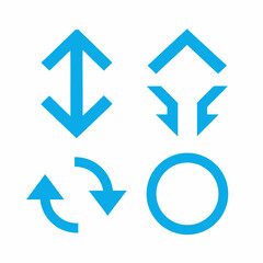 Minimal Blue Arrow Icons Collection vector.