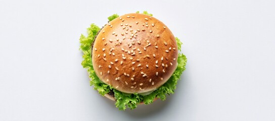 Tasty vegetarian burger with carrot cutlet