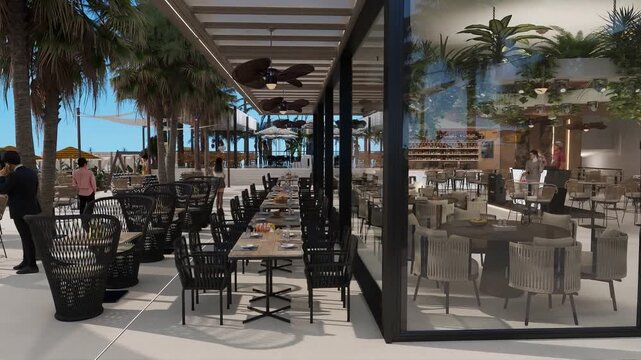 tour en el club de playa de Marbella . bar restaurante en la playa 