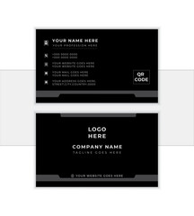 Corporate business card template. landscape orientation.  Modern shape with abstract color. Luxury background. visiting card. Vector illustration print template.
                    