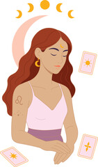 Modern Astrology & Spirituality Illustration