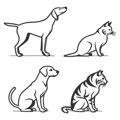 Obraz premium vector illustration of a dog