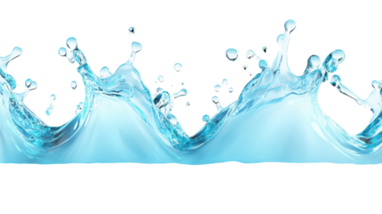 Aqua Crests: A photorealistic capture of dynamic aqua water crests, displaying the pure essence of fluidity and freshness.