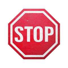 stop sign isolated on white Background 