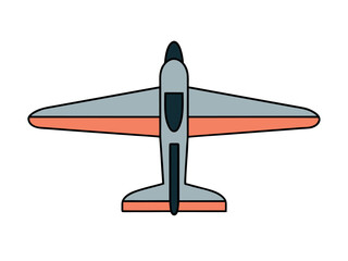 Glider Plane Side View Sketch Winged Aircraft Design in Vector Format