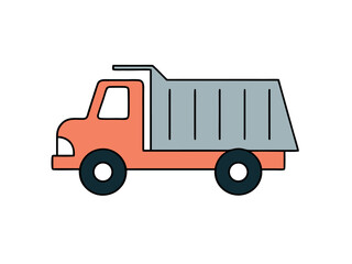 Garbage Truck Outline Waste Collection Vehicle Illustration for Design Projects
