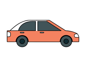 Minimalist Hatchback Car Outline Simple Automotive Design Vector Illustration