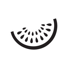 watermelon slice icon vector silhouette symbol illustration
