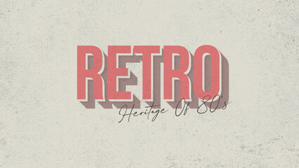 Vintage Retro 80s Text Effect
