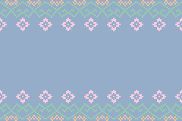 Pixel-inspired blank frame or banner with a digital pattern border. Perfect for invitations, announcements, digital designs, and printable templates.