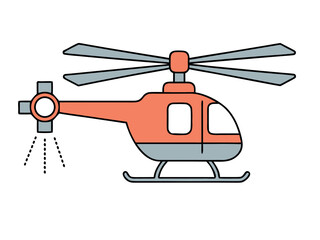 Search and Rescue Helicopter Sketch A Vector Illustration of a Rescue Copter