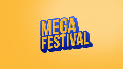 Bold Festival Title 3D Text Effect