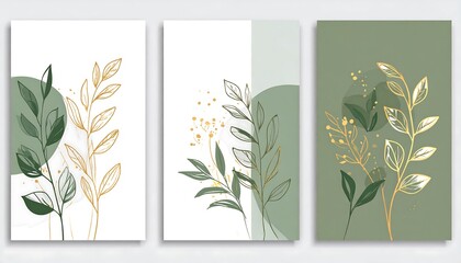 Abstract botanical art posters