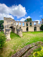 Palais Gallien, an ancient amphitheater in the city of Bordeaux, France on a sunny day