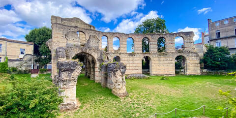 Palais Gallien, an ancient amphitheater in the city of Bordeaux, France 