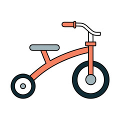 Minimalist Tricycle Design Three Wheeled Bike Illustration for Children s Products and Branding