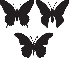 set of butterflies