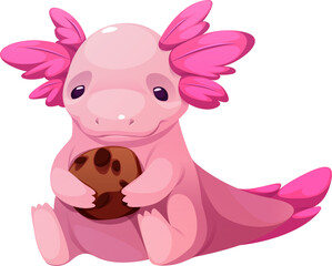 Pink Axolotl Character