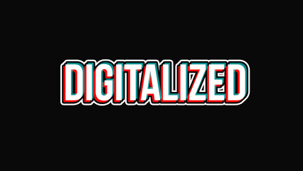 Classic Digital Glitch 3D Text Effect