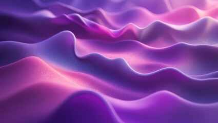 Obraz premium Vibrant purple and pink abstract waves with smooth textures and flowing lines.