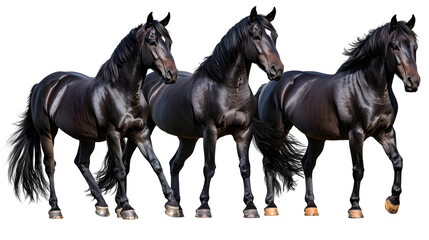 Black Horse Portrait Standing Animal Bundle Collection