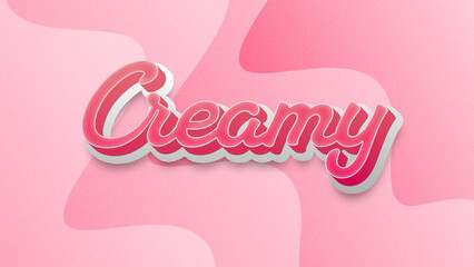 Creamy Pink Sweet Dessert Text Effect