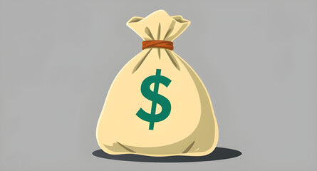  Dollar bag, Money sack vector, Full money bag, Money pouch, Finance icon, Wealth symbol, Cash bag, Bank money sack, Cartoon money bag, Gold coin bag, Savings icon, Money container, Rich bag illustrat © mrpixel