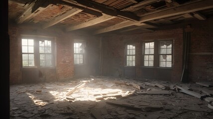 old abandoned wooden house