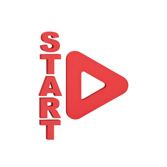 Playful START Button Graphic for User Interface