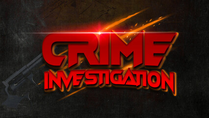 Gritty Crime Investigation 3D Text Effect