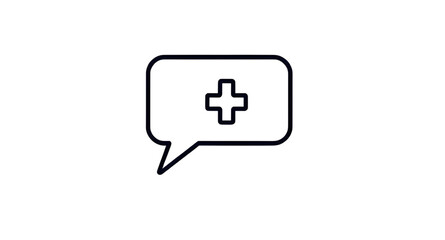 Fototapeta premium medical kit, emergency kit, healthcare icon, first aid box, red cross icon, dialogue bubble, cartoon speech bubble, medical symbol, health care kit, aid kit illustration, emergency box, talking bubble