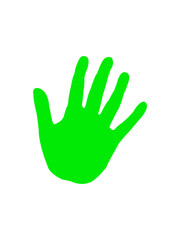 Obraz premium Human palm hand vector silhouette