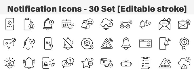 Notification Alert and Reminder UI Icon Set