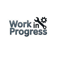 Bold "Work in Progress" Graphic with Construction Barrier