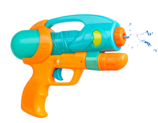  Compact Water Pistol with Splash Droplets