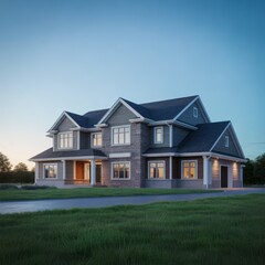 Elegant stone and wood residence exterior modern house