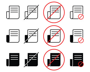 No newspaper icon. Illustration vector
