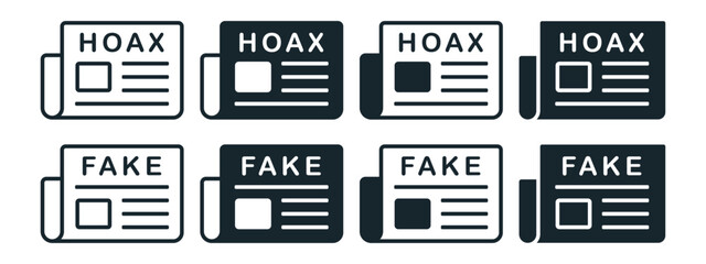 Fake news, hoax icon. Illustration vector