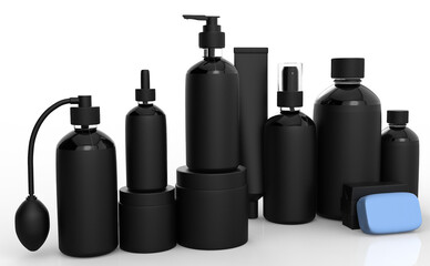 Modern Cosmetic Packaging 3D Render