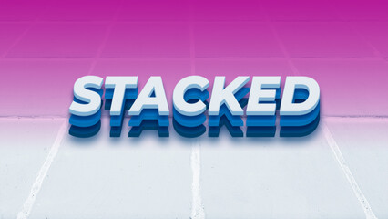 Stacked Bold 3D Text Effect with Layered Modern Typography