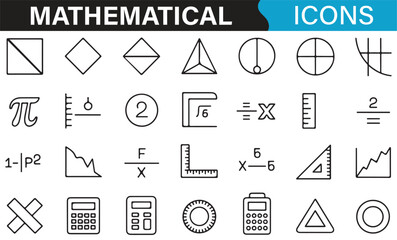 A collection of geometric and algebraic symbols for educational content
