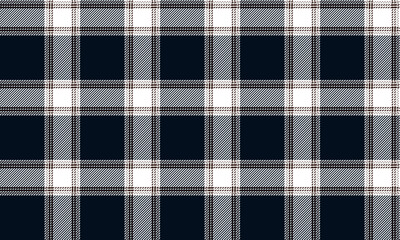 Seamless plaid pattern, navy, white, brown, gives a classic and calm look for textiles and clothing, skirts, shirts and pants that emphasize a modern and elegant style.