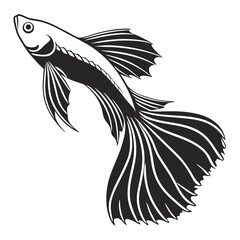 Guppy Fish Vector Illustration &ndash; Colorful Tropical Aquarium Design