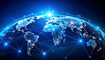 Global network, Earth, connected