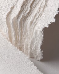 Obraz premium Close Up View Of Layered White Paper Texture