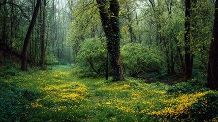 Obraz premium spring in a forest