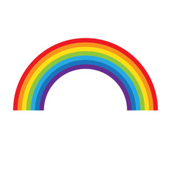 Vibrant Rainbow Arc - Symbol of Hope and Diversity, Colorful LGBTQ+ Pride Rainbow Graphic, Simple Minimalist Rainbow Icon Illustration, Bright Spectrum Arc - Nature and Joy Symbol.