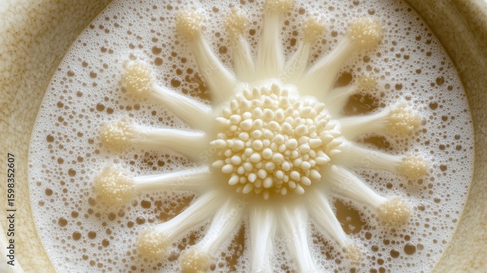 Canvas Prints unique pattern of creamy foam in artistic bowl presentation